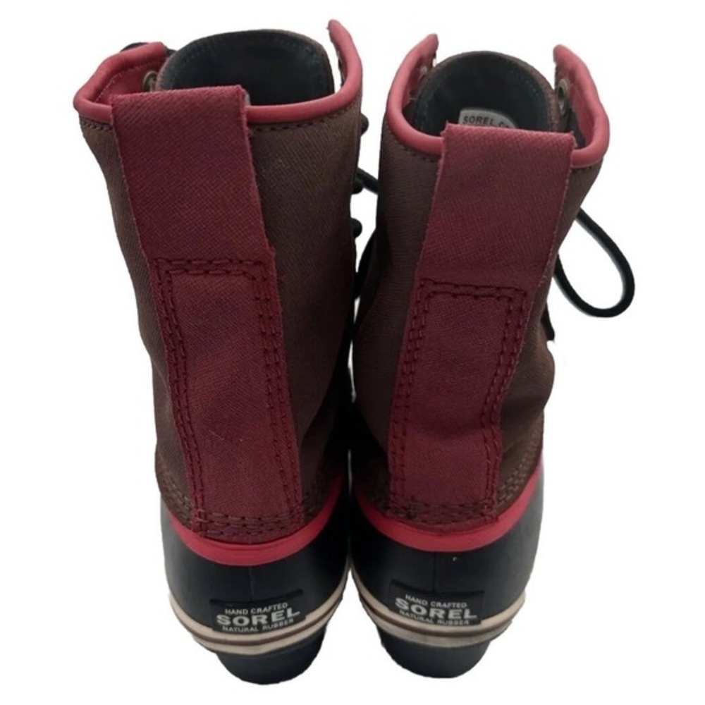 Sorel Waterproof Duck Boots Burgundy Black Lace Up Winter Snow 11 Gorpcore 13-01 - Picture 8 of 13